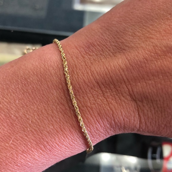 Jewelry - 10k Yellow Gold Rope Chain Bracelet Jewelry - 10k Yellow Gold Rope Chain Bracelet